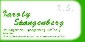 karoly spangenberg business card